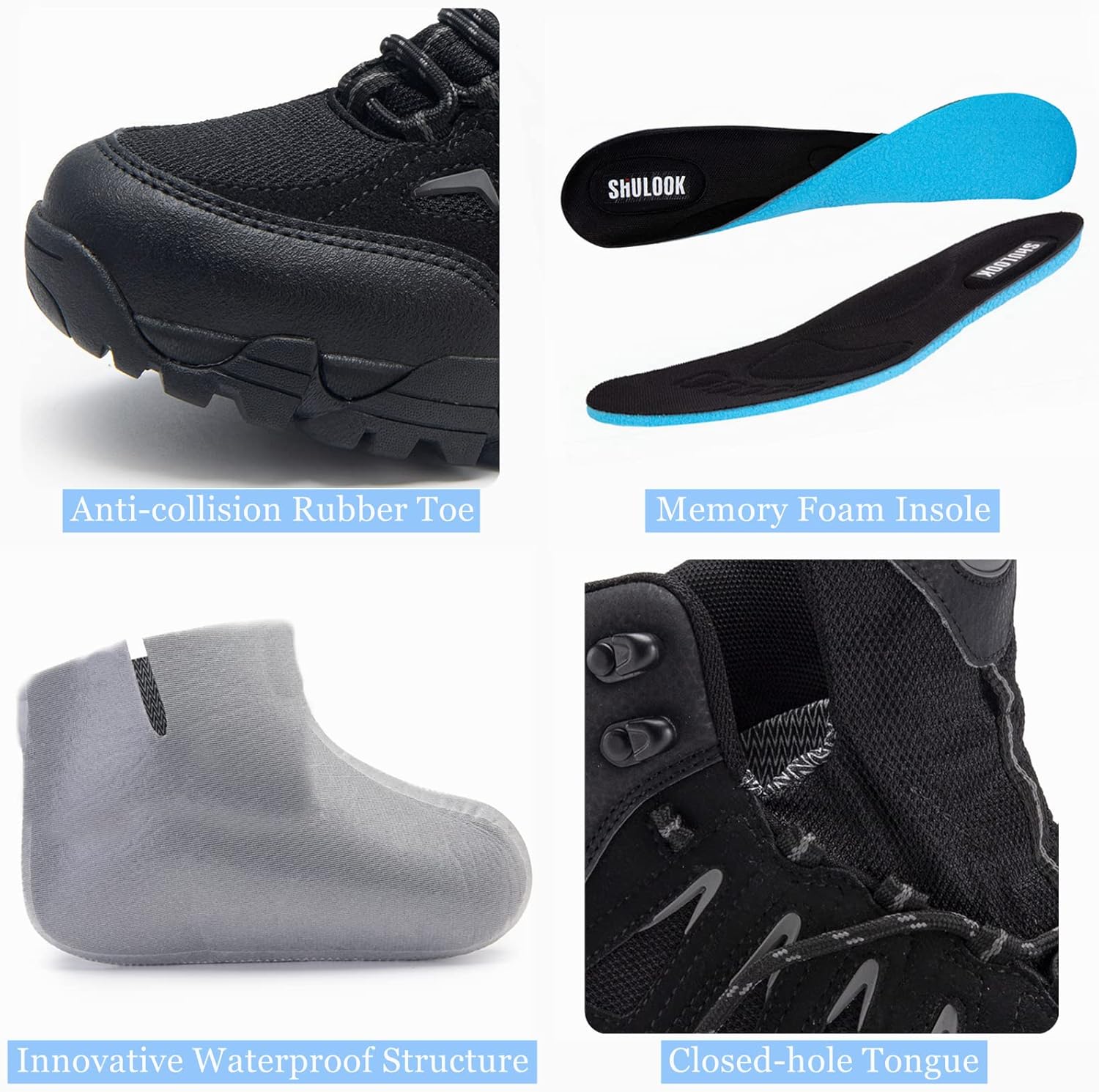 1768788289_252_SHULOOK-Mens-Waterproof-Lightweight-Hiking-Boots SHULOOK Men's Waterproof Lightweight Hiking Boots