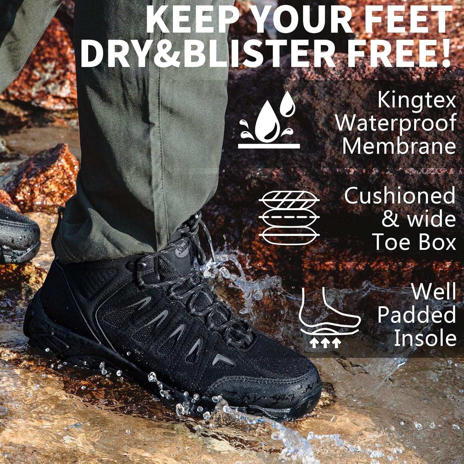 1768788290_391_SHULOOK-Mens-Waterproof-Lightweight-Hiking-Boots SHULOOK Men's Waterproof Lightweight Hiking Boots