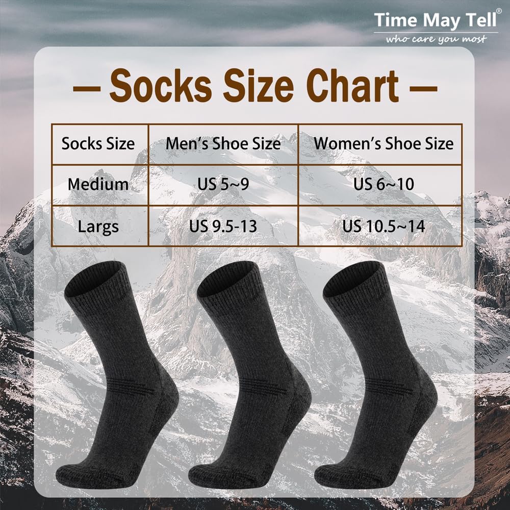 1776586620_579_Mens-Merino-Wool-Hiking-Socks-3-Pack Men's Merino Wool Hiking Socks, 3-Pack