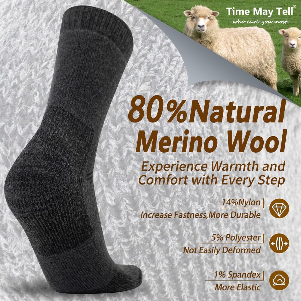 1776586620_678_Mens-Merino-Wool-Hiking-Socks-3-Pack Men's Merino Wool Hiking Socks, 3-Pack