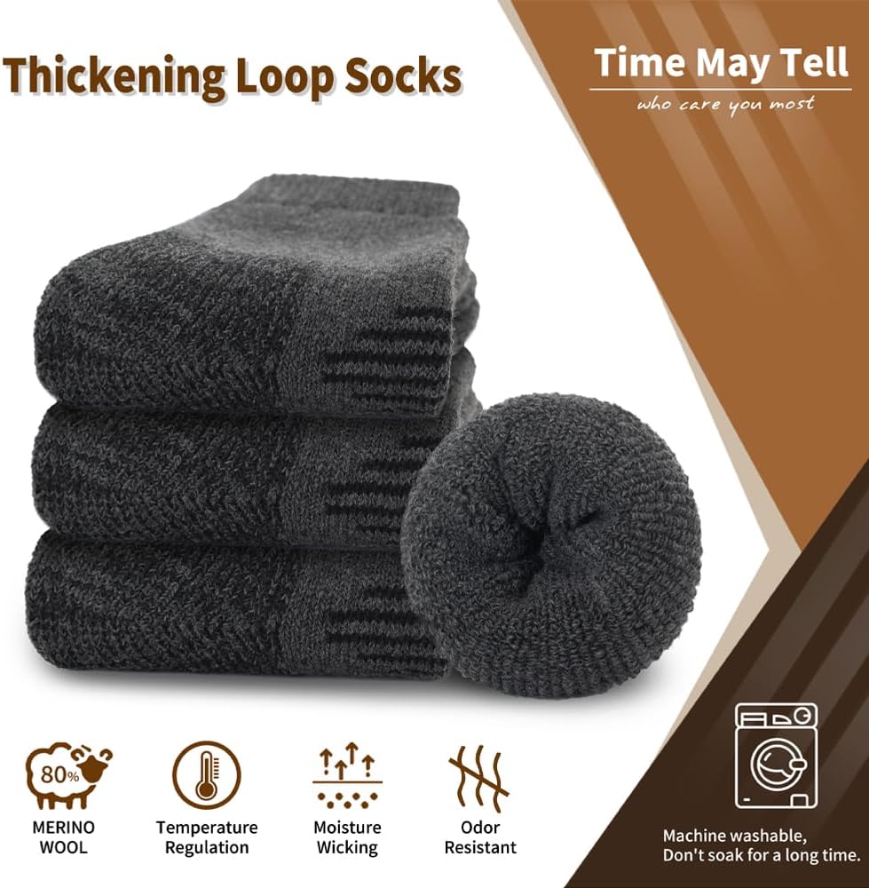 1776586620_706_Mens-Merino-Wool-Hiking-Socks-3-Pack Men's Merino Wool Hiking Socks, 3-Pack