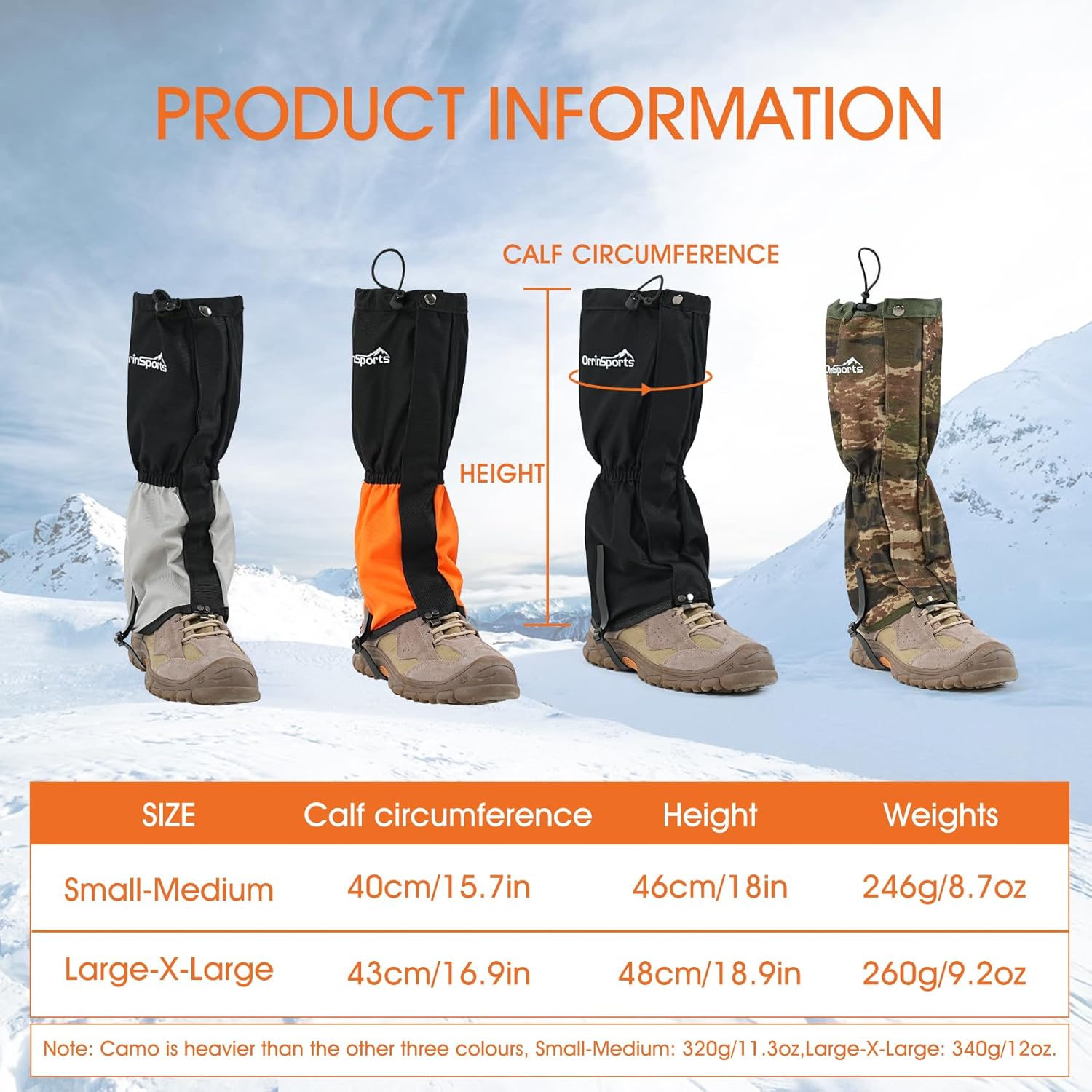 1777078018_323_Waterproof-Adjustable-Unisex-Leg-Gaiters Waterproof Adjustable Unisex Leg Gaiters