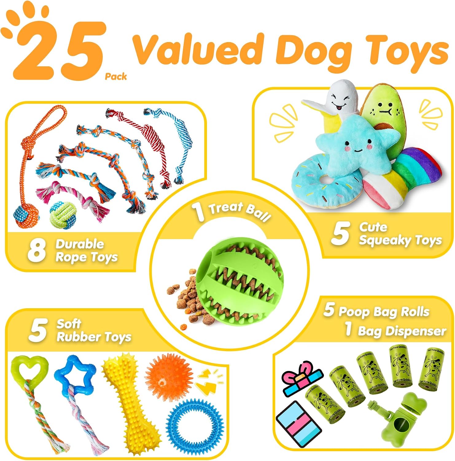 1789271387_828_Zeaxuie-25-Pack-Luxury-Puppy-Teething-Toys Zeaxuie 25-Pack Luxury Puppy Teething Toys